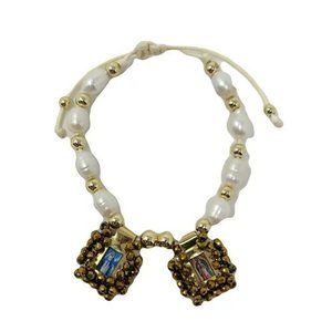 Virgen Milagrosa - Virgen Guadalupe Water Pearl Scapulars Gold